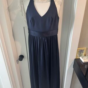 WHIT Blue Sleeveless Halter Sundress